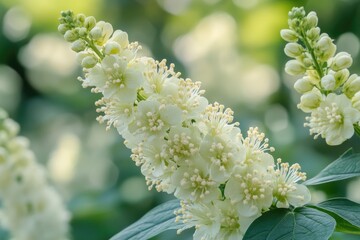 Delicate Pale Yellow Flowers Blooming On A Branch