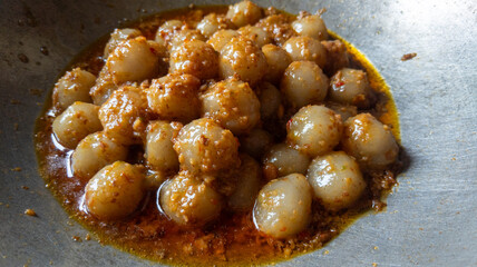 Cilok in Spicy Peanut Sauce A Warm and Savory Culinary Delight