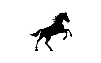 horse logo vector illustration, silhouette horse logo template