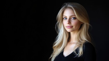 Fototapeta premium Woman with blonde hair and blue eyes
