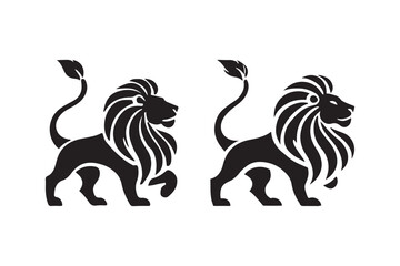 Standing Lion Silhouette Logo for Iconic Branding