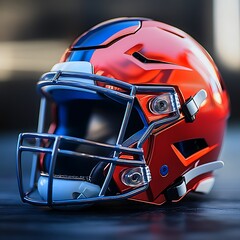 Artistic football helmet illustration bold and vibrant sports gear for enthusiasts