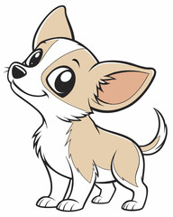 Cute Chihuahua Puppy Cartoon - Adorable 3D Render Isolated Graphic for Pet and Animal Projects