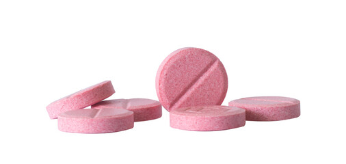 Set of drug on the table isolated