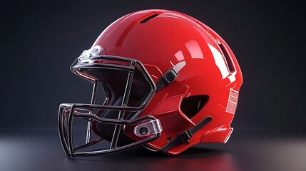 Fototapeta premium Colorful sports helmet artwork vibrant professional football design for collectors