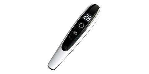 Digital thermometer with lcd display isolated on transparent background
