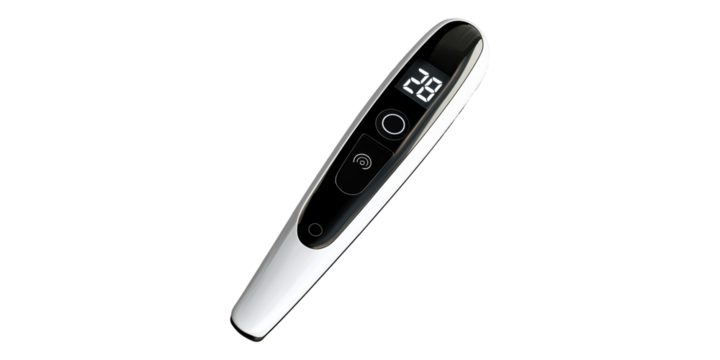 Digital thermometer with lcd display isolated on transparent background - Powered by Adobe