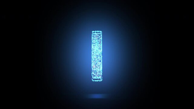 AI letters animation of glowing symbols in computer science world, 4k abstract artificial intelligence tech animated template