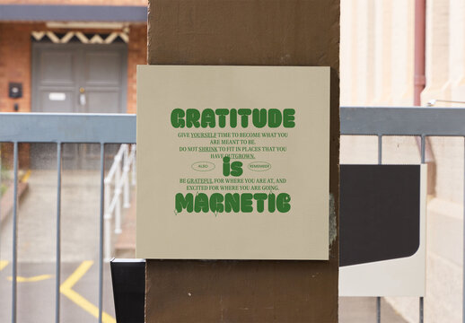 Customizable square Sign Design. Business info concept