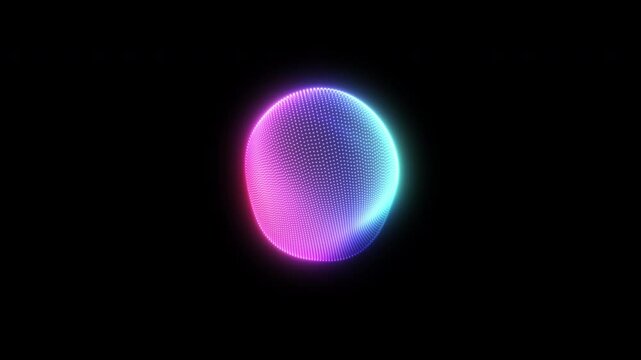 AI generating progress animation, 4K abstract dynamic colourful 3D form