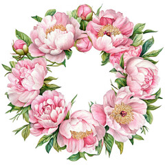 Obraz premium Elegant Peony Flower Clipart Vector Illustration