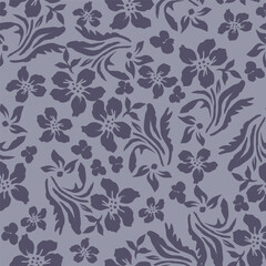 Cute hand drawn floral seamless pattern background