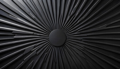Obraz premium Radiating Patterns on Black Metal Surface