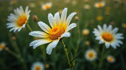 daisies in a field
