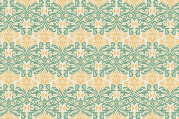 seamless floral pattern featuring detailed flower and leaf motifs for textile fabric wallpaper vintage fashion design ornamental background patterns and creative project applications