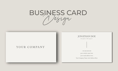 Fototapeta premium Minimalist business card design