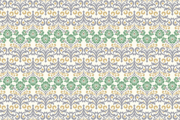 seamless floral pattern with intricate flower and leaf designs vintage ornamental texture for wallpaper textile fabric prints and creative design projects