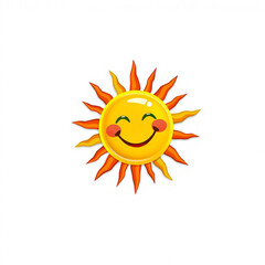 A stylized sun with vibrant red rays and a green center, giving a cheerful and positive vibe. Ideal for playful or eco-friendly designs.