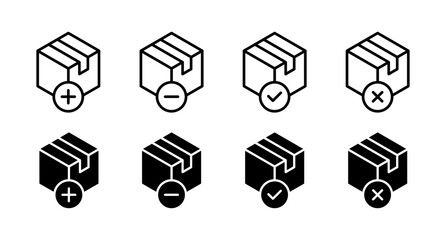 Box Icon Vector Set. Order Delivery Symbol