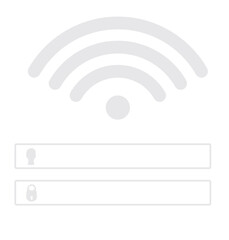 Wifi username and password login. vector