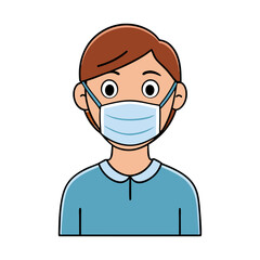 A person wearing a surgical mask is ideal for the medic.