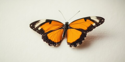 Obraz premium Close-up of butterfly on white