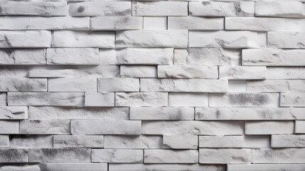 Fototapeta premium White Decorative Brick Texture for Graphic Design Elements. Light and Graphic Gypsum Wall Background