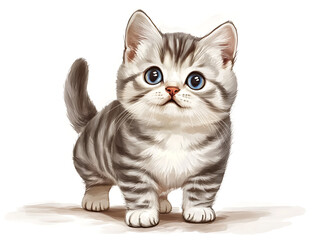 Obraz premium American shorthair illustration