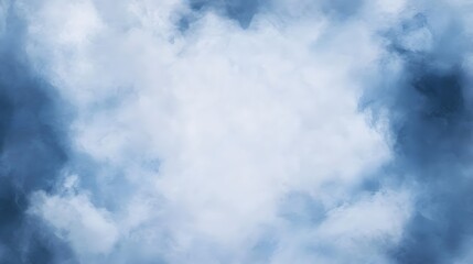 Obraz premium Abstract Blue Cloudscape Bright Centered Image