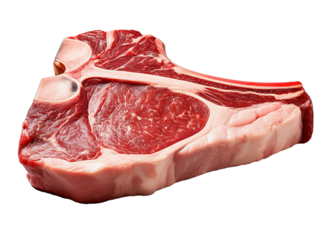 raw T-Bone steak ö isolated on transparent background