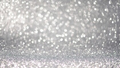 shimmering silver bokeh background for festive designs, perfect for elegant holiday cards, celebration banners, and glamour themes