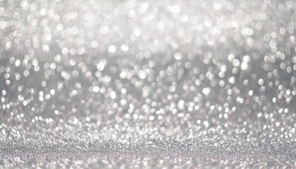 shimmering silver bokeh background for festive designs, perfect for elegant holiday cards, celebration banners, and glamour themes