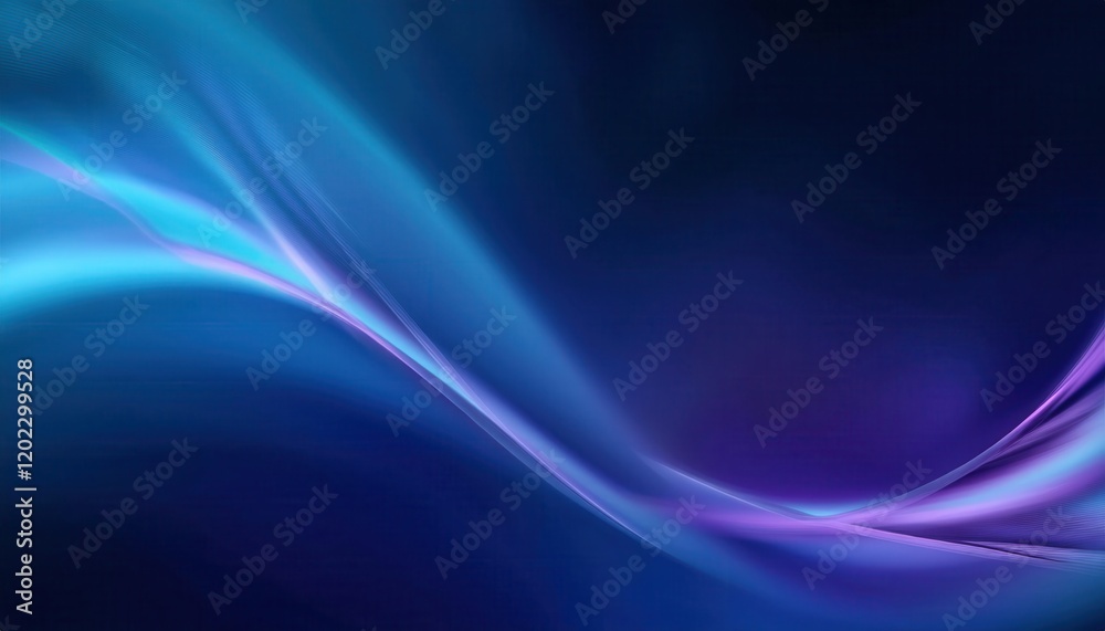 Aufkleber flowing abstract blue and purple wave with gradient effect, dynamic digital design for modern background, banner, or presentation

