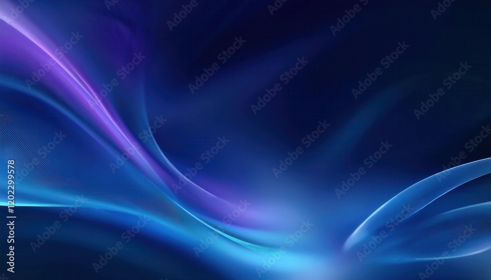 Aufkleber flowing abstract blue and purple wave with gradient effect, dynamic digital design for modern background, banner, or presentation

