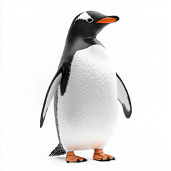 Obraz premium Cute penguin on a white background 