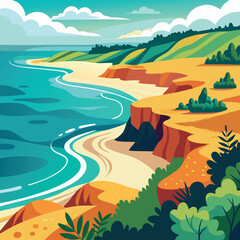 Coastal Scene Description