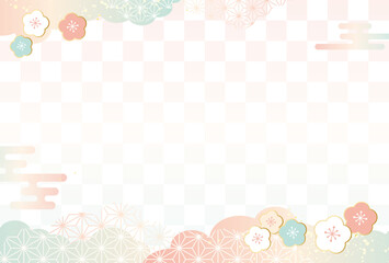 春 新春 節分 ひなまつり お祝い 和柄 背景