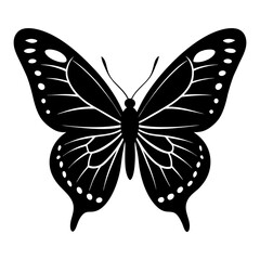 Black butterfly silhouette