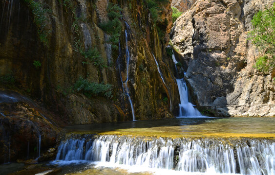 A view from Gunpinar Waterfall in Darende, Turkey