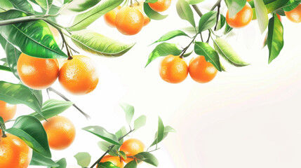oranges isolated on white