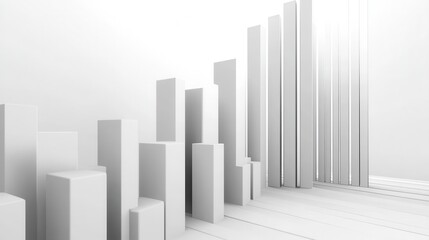 Minimalist architectural design with a modern white cityscape for creative projects.