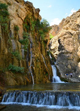A view from Gunpinar Waterfall in Darende, Turkey