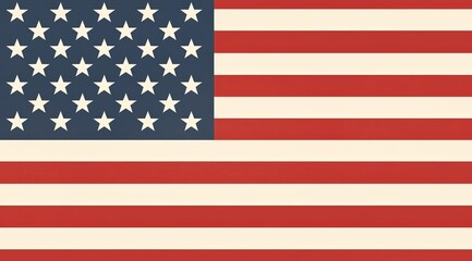 Fototapeta premium American flag graphic design for web use, featuring a large vertical flag with a white border and background