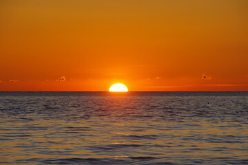 sunset in the sea