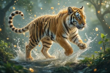 Obraz premium Silent Guardian The Tiger in its Element