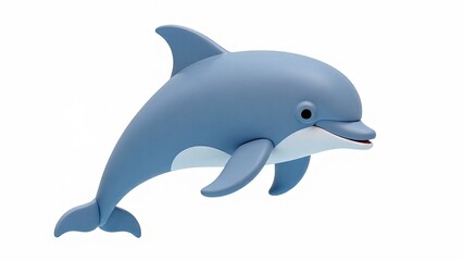 Obraz premium Illustration of a dolphin on a white background.