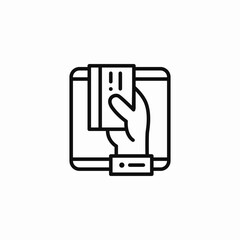 card usage icon sign vector