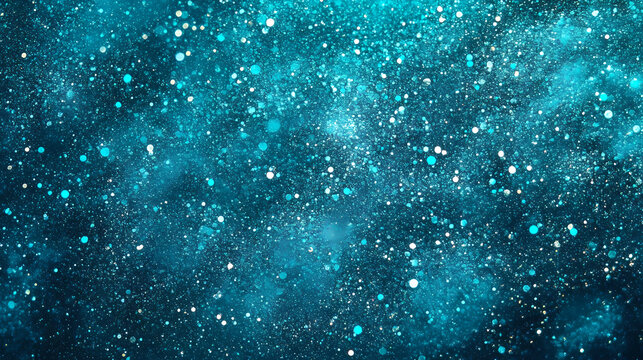 Shimmering turquoise water surface with glittering specks of dust, glittery, aquatic, underwater world. Shimmering Underwater World. Illustration