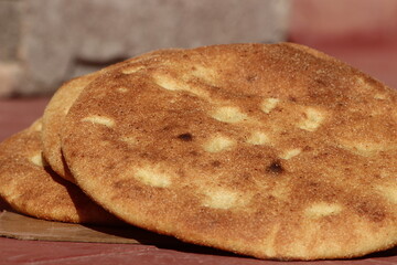 Traditional Moroccan Bread Close Up