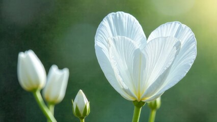 Obraz premium Postcard with delicate white flowers.